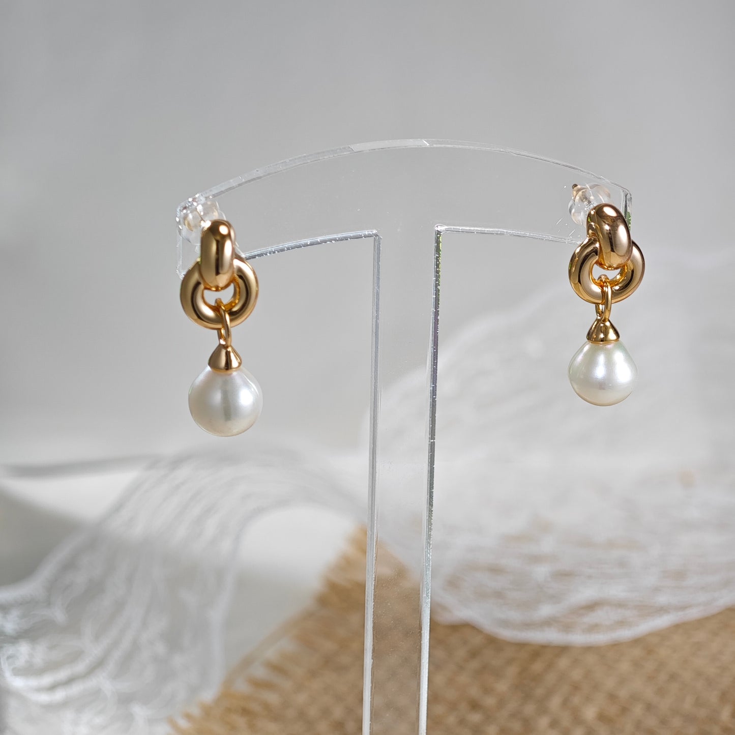Eternal Pearl Knot Earrings