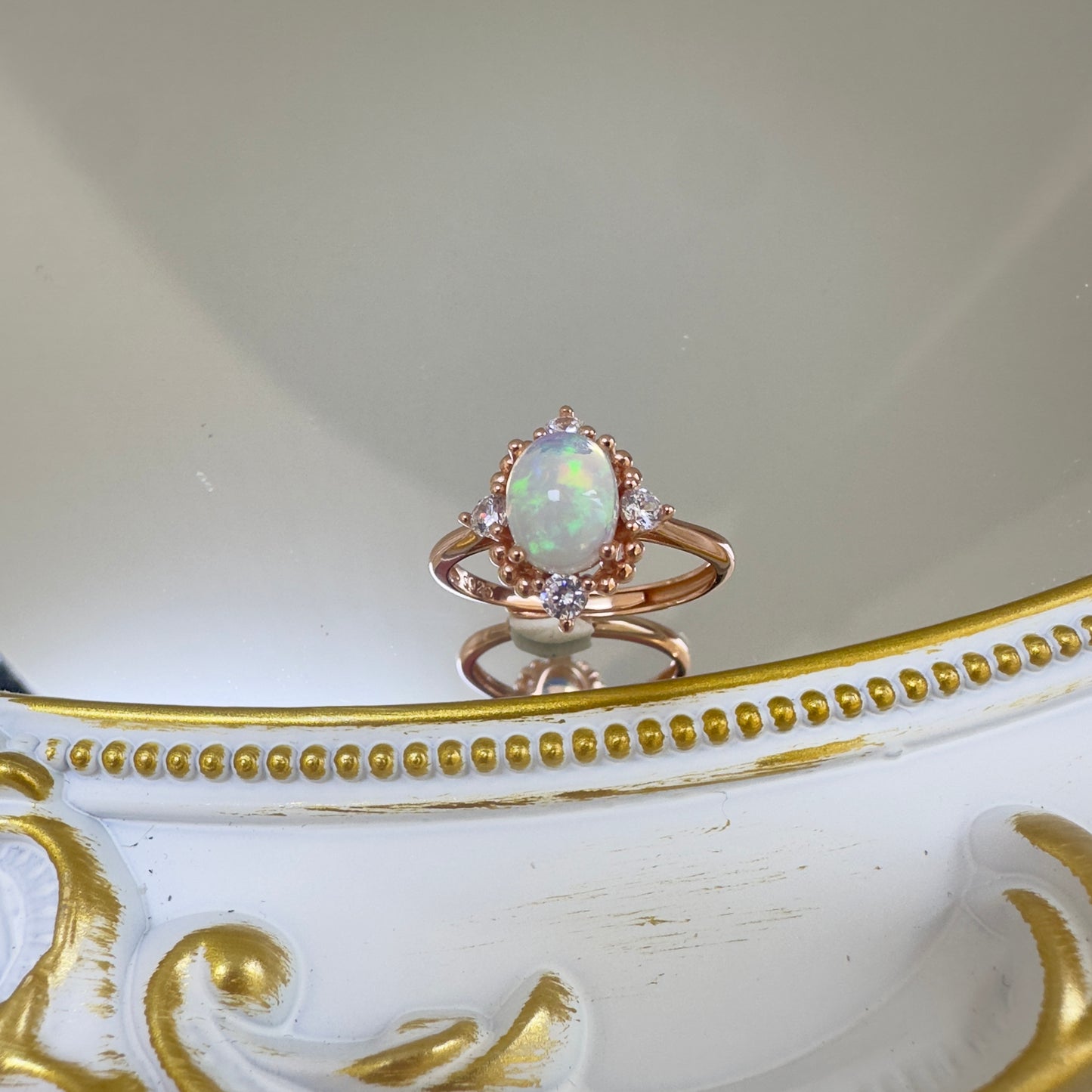 Opal Halo Ring