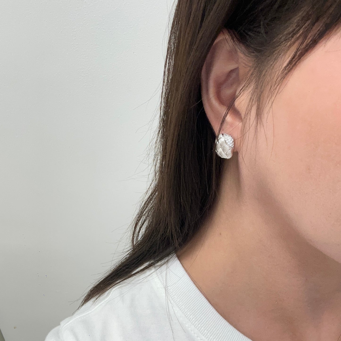 Silk Knot Silver Earring