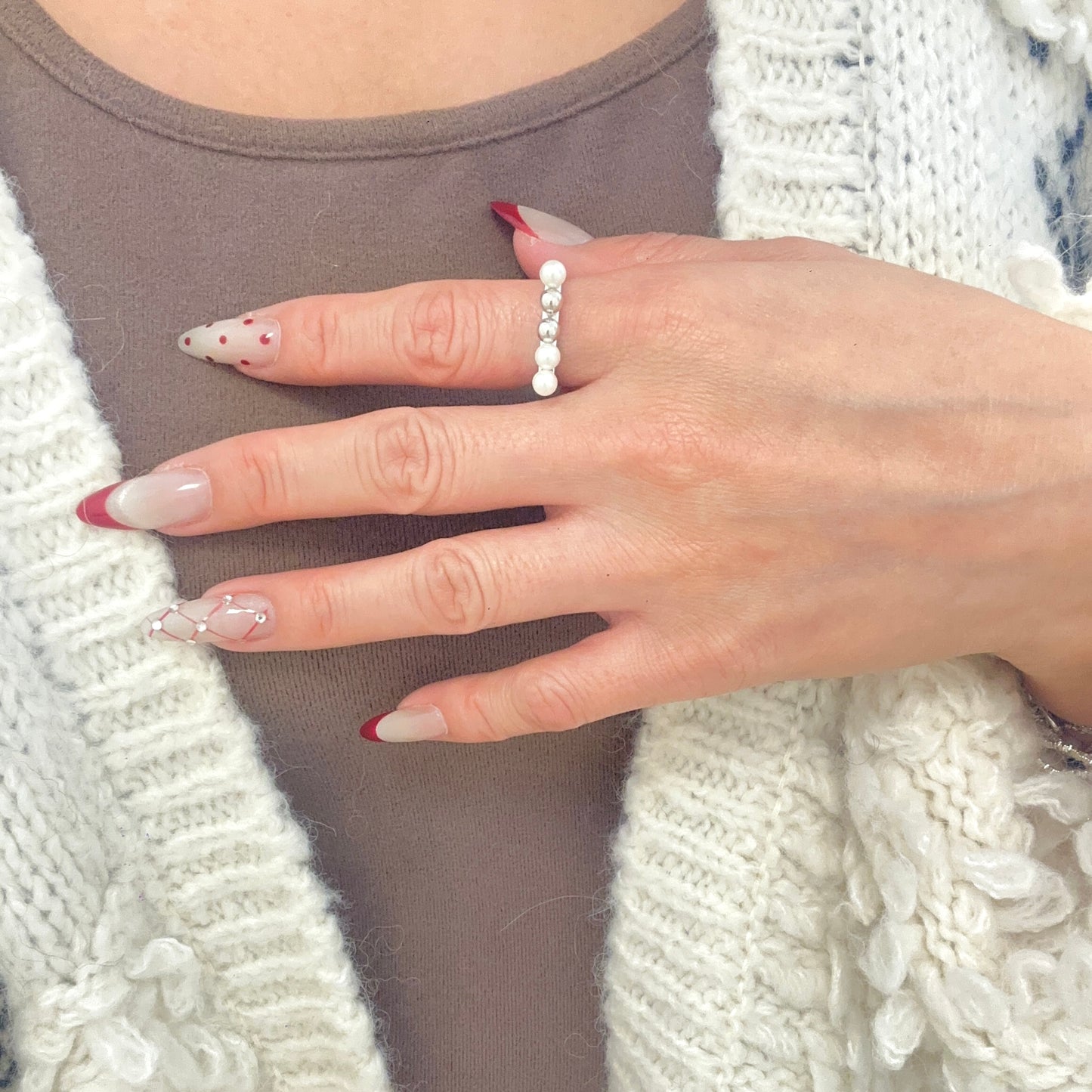 Line Pearl Ring