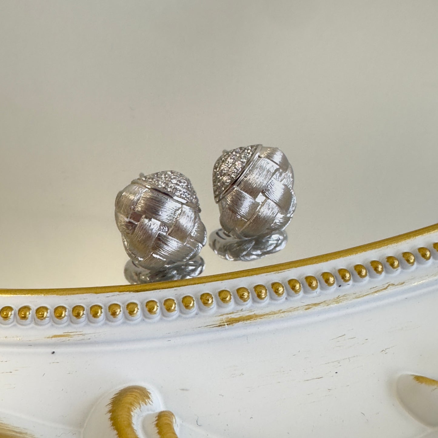 Silk Knot Silver Earring