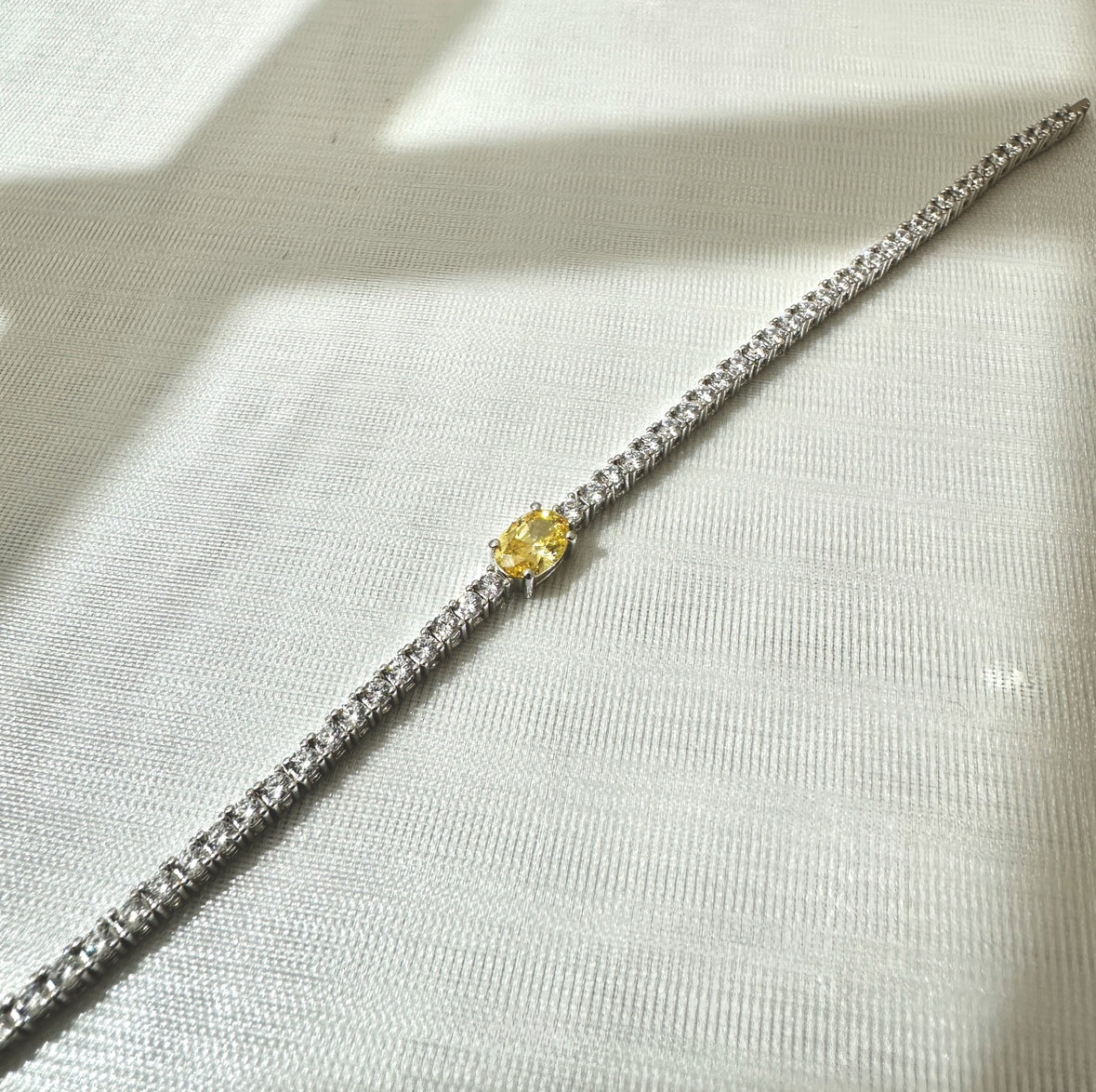 Yellow Moissanite Tennis Braclet