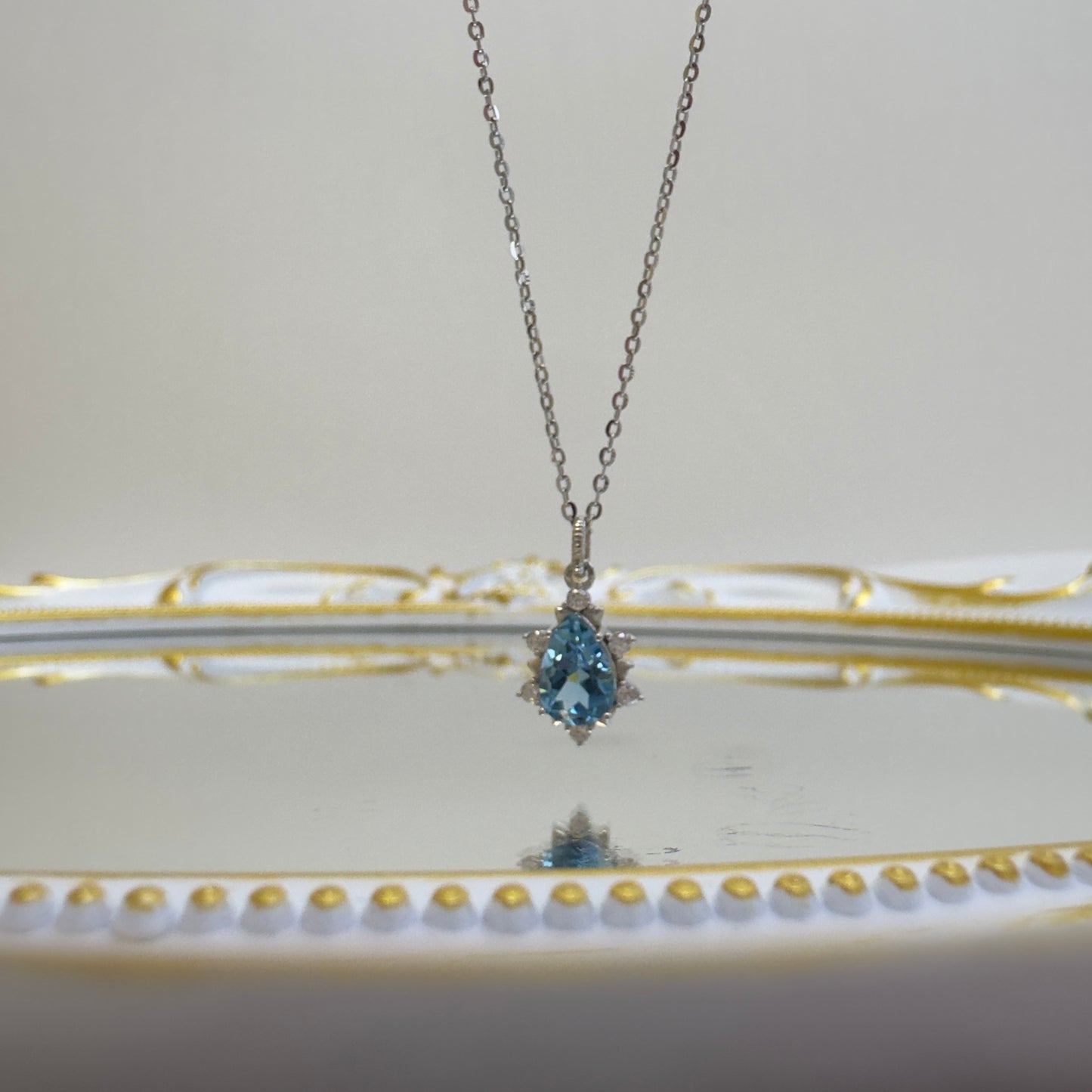 Blue Whisper Topaz Necklace
