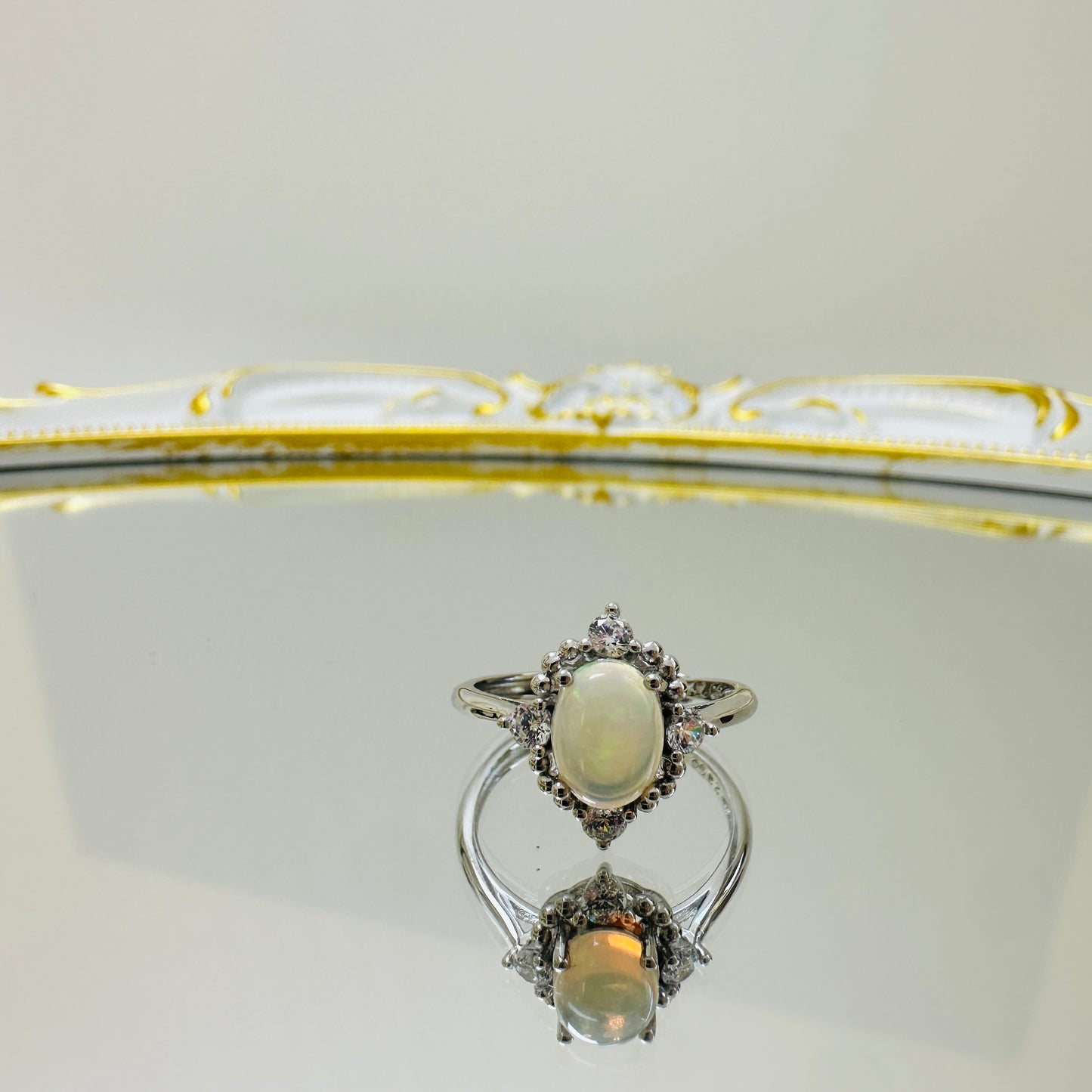 Opal Halo Ring