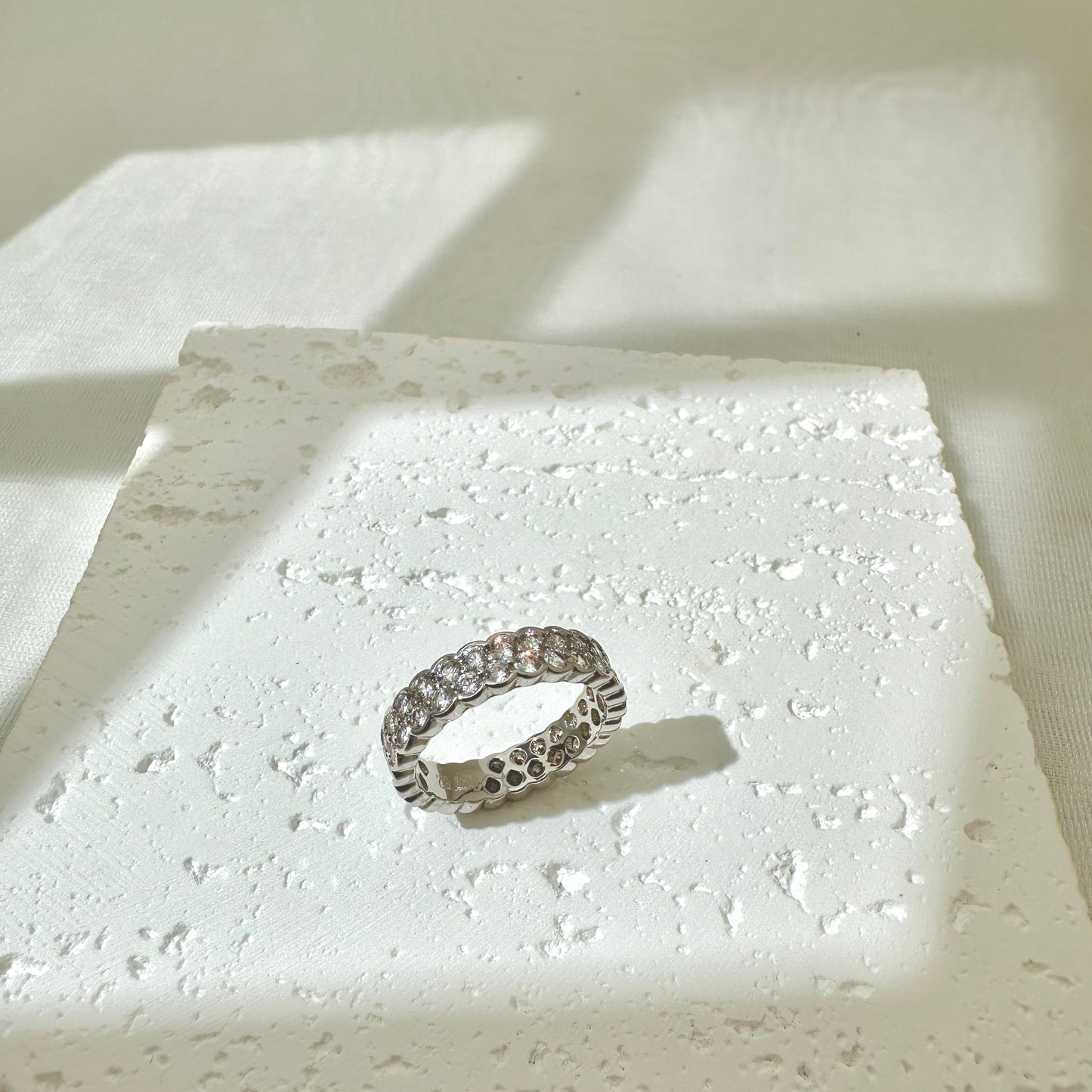 Dual Line Diamond Ring