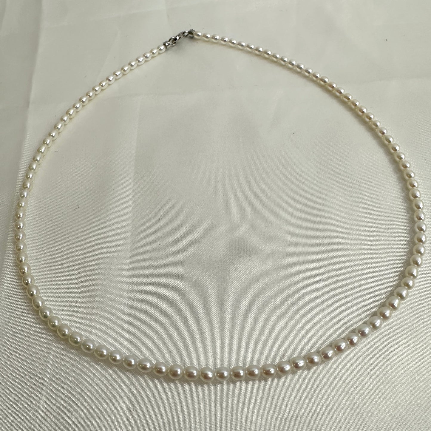 Natural Rice Shape Pearl Necklace