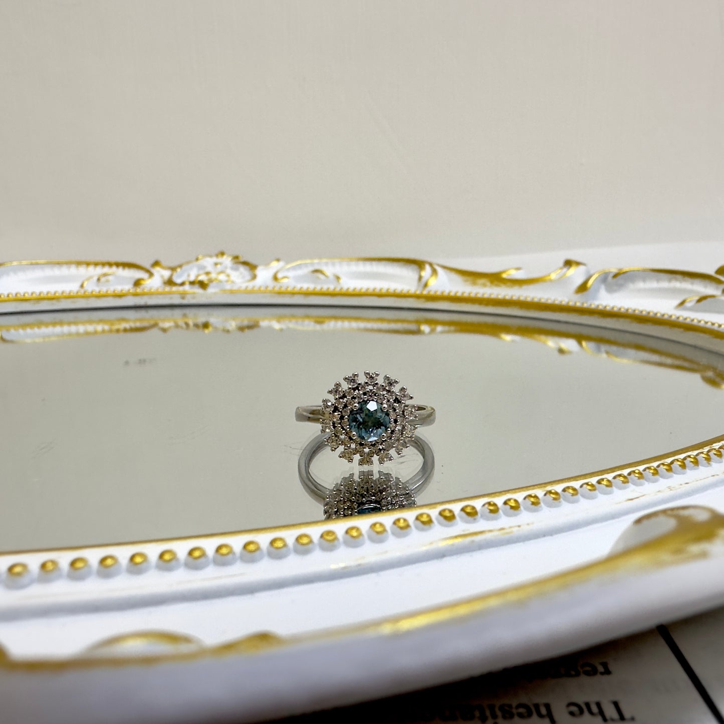 Ocean Crown Topaz Silver Ring
