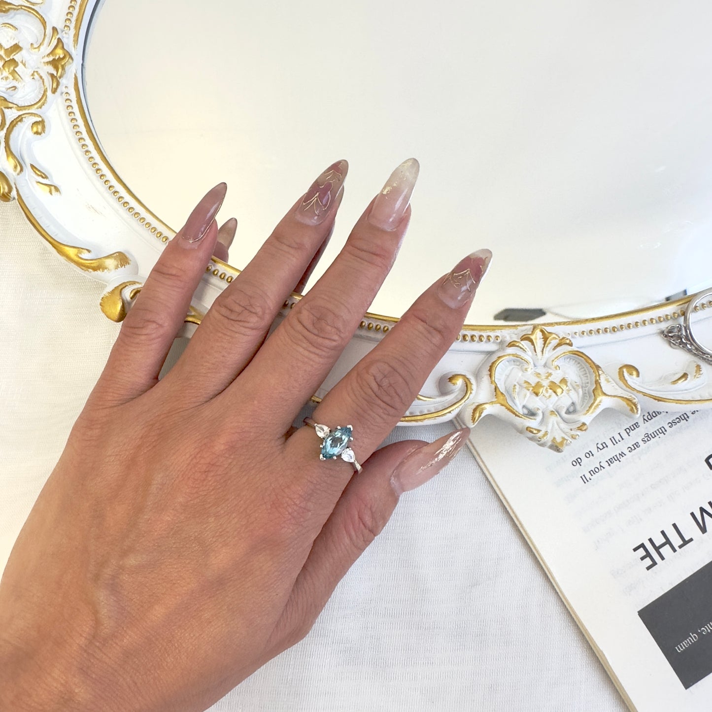 Marina Ray Topaz Silver Ring