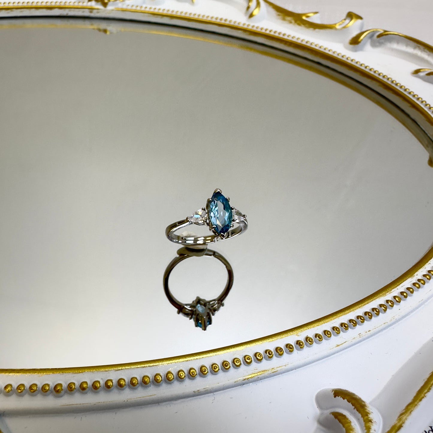 Marina Ray Topaz Silver Ring