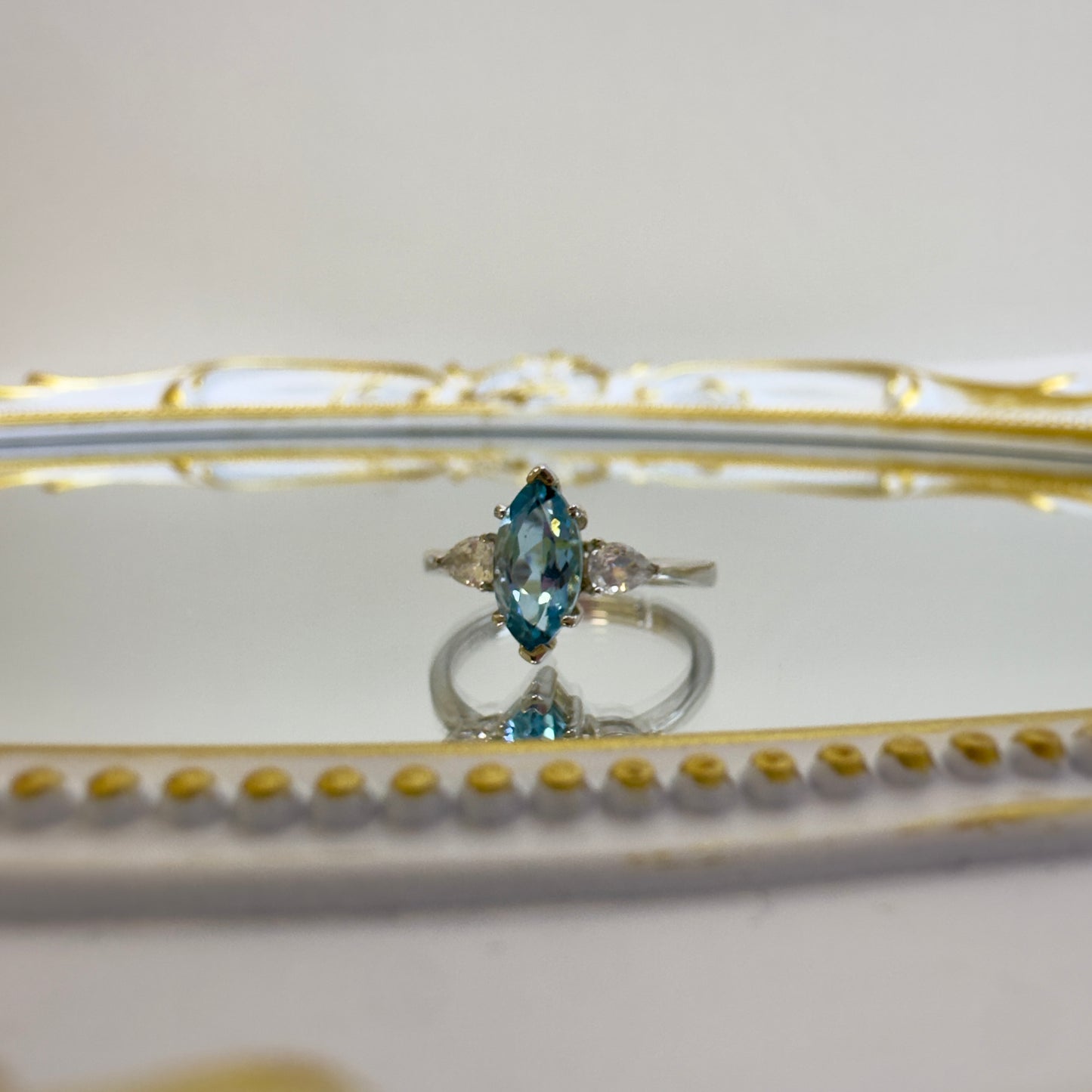Marina Ray Topaz Silver Ring