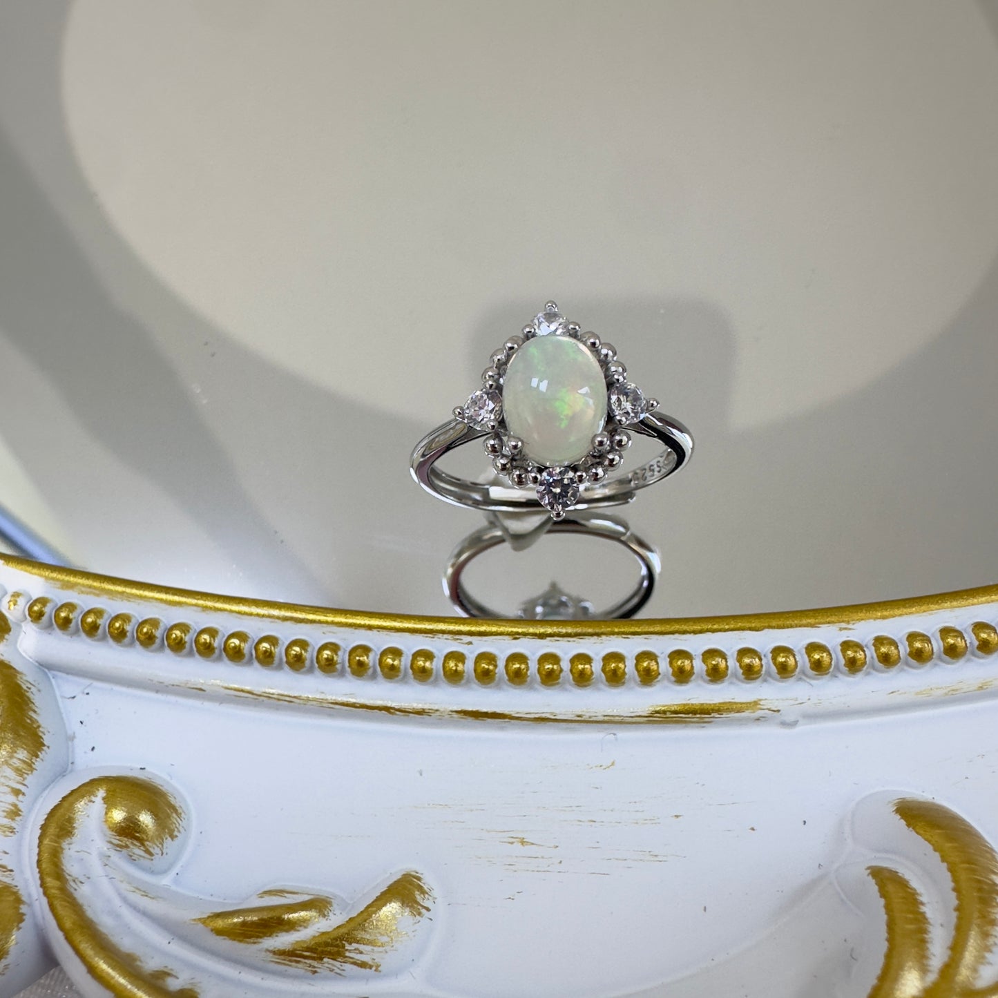 Opal Halo Ring