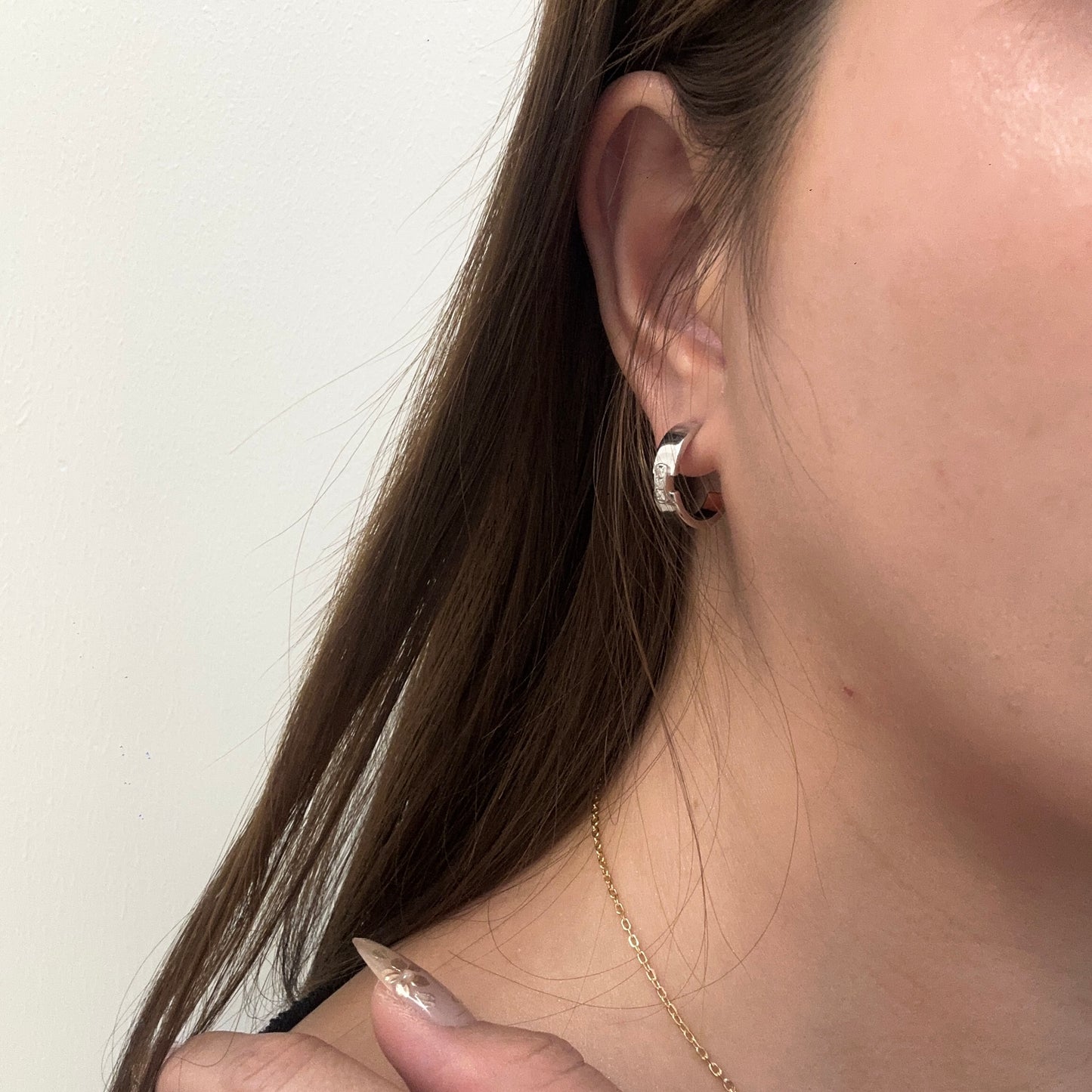 Unisex Three Diamond Earring