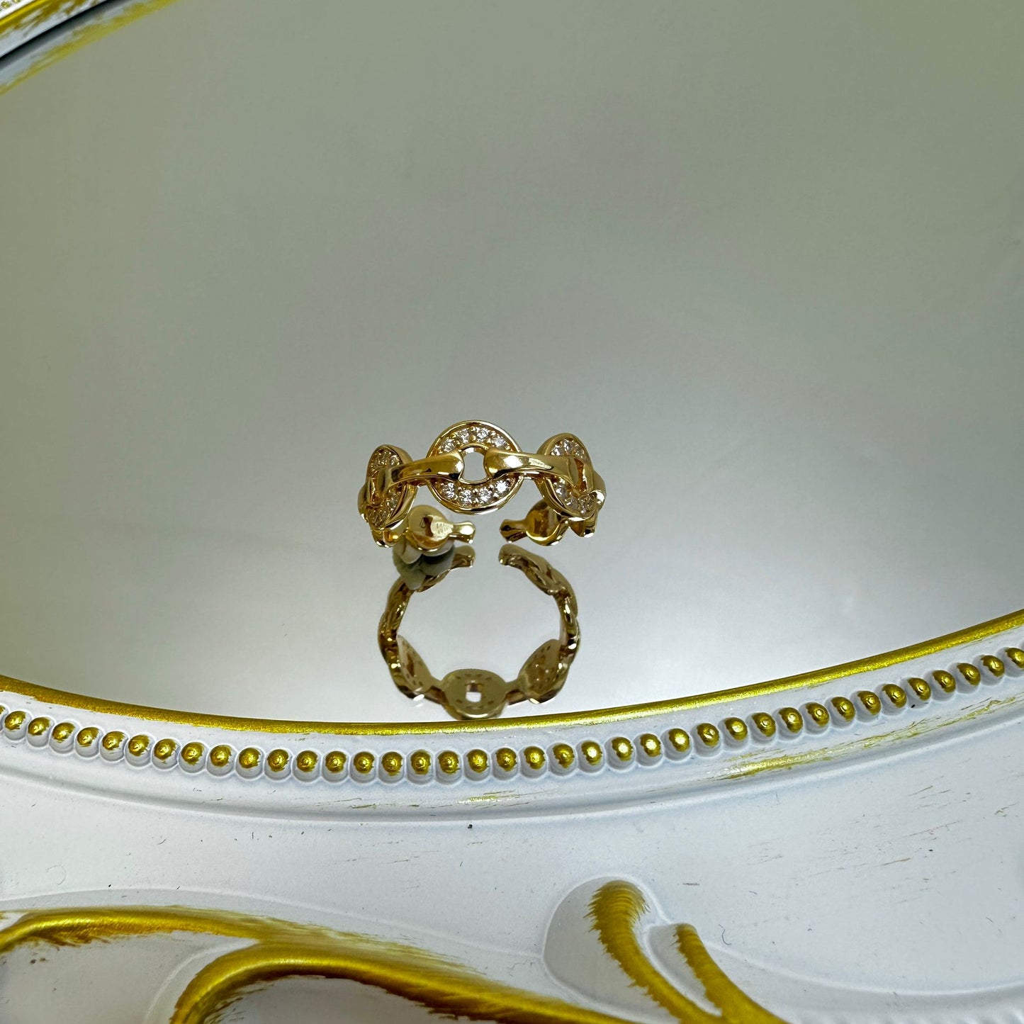 Horsebit Silver Ring