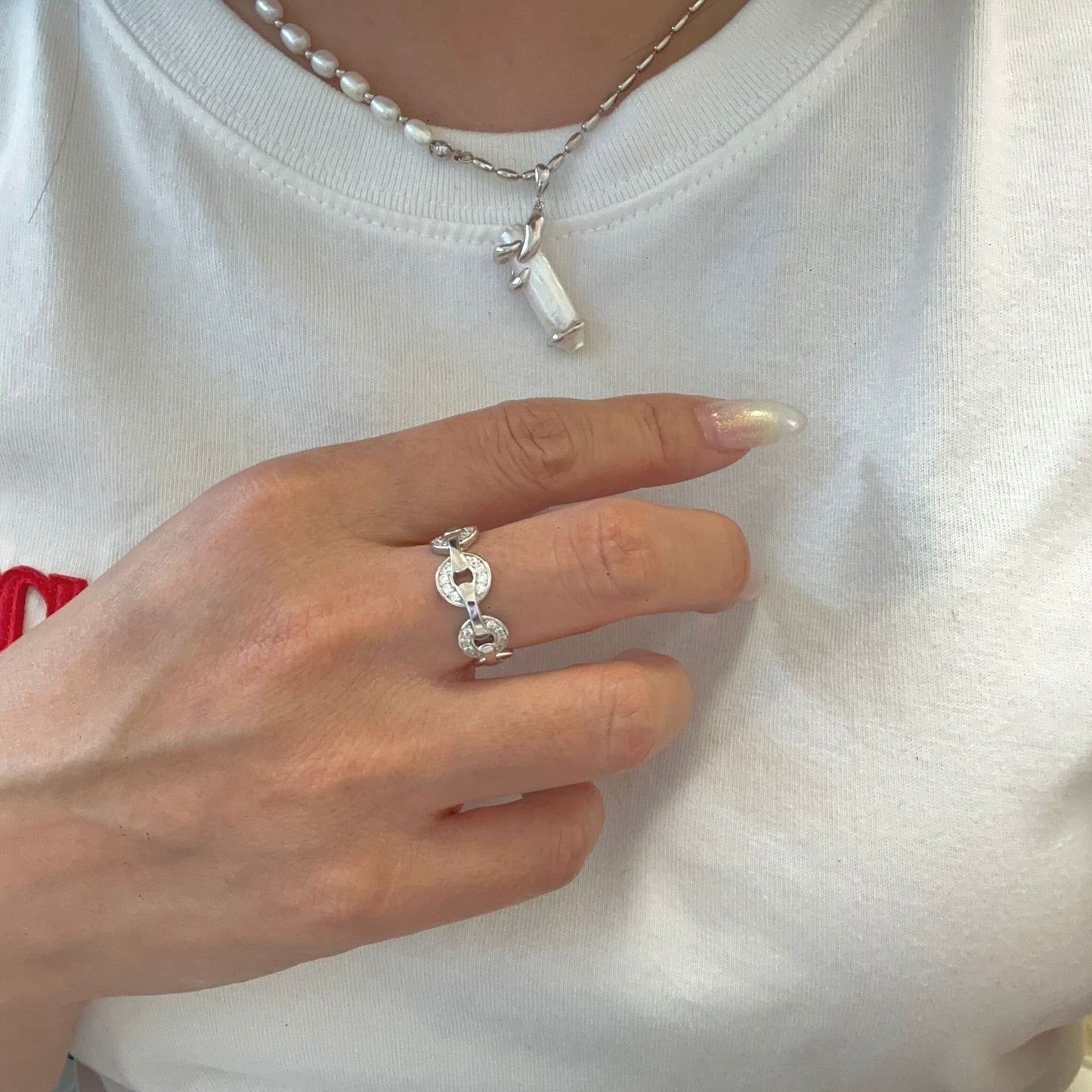 Horsebit Silver Ring