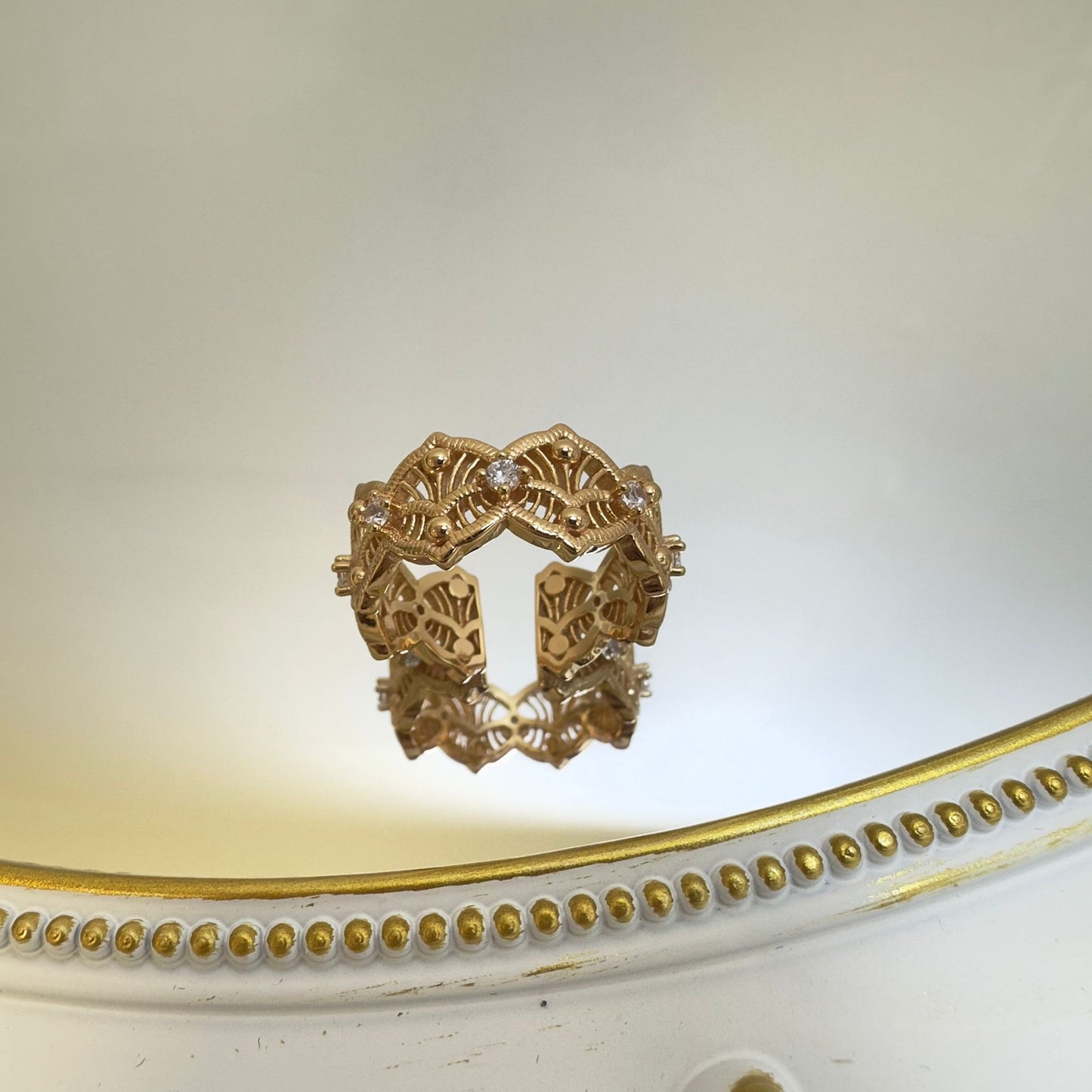 Lace Crown Band Ring
