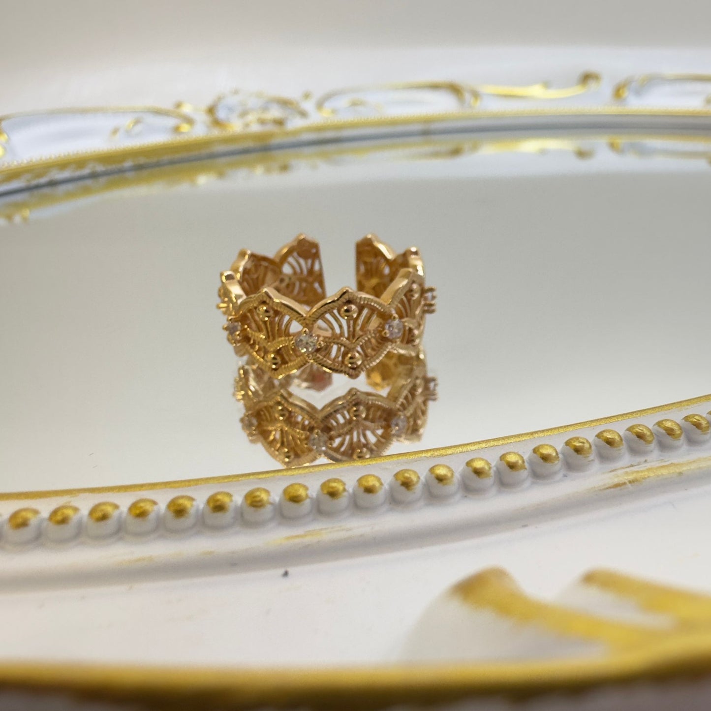 Lace Crown Band Ring
