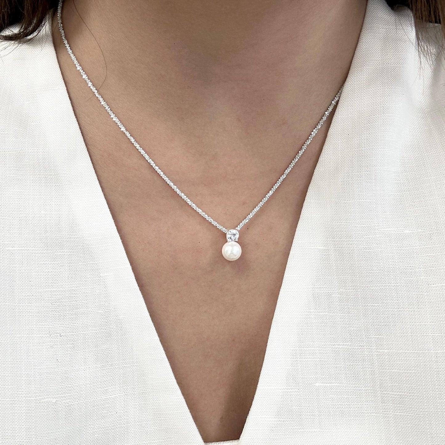 Lumière Pearl Drop Necklace
