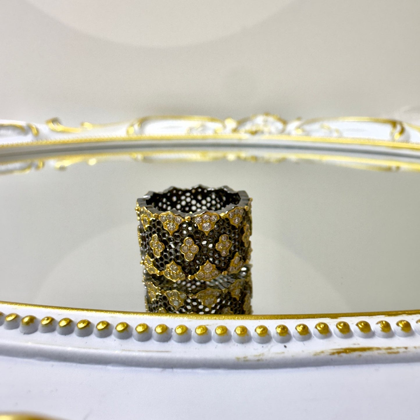 Vintage Bloom Pavé Ring