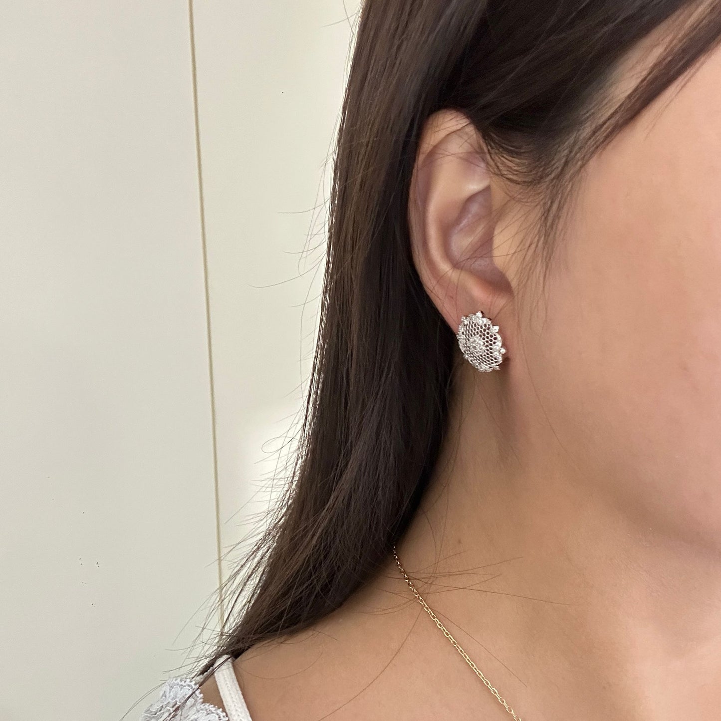 Bloom Mesh Stud Earring
