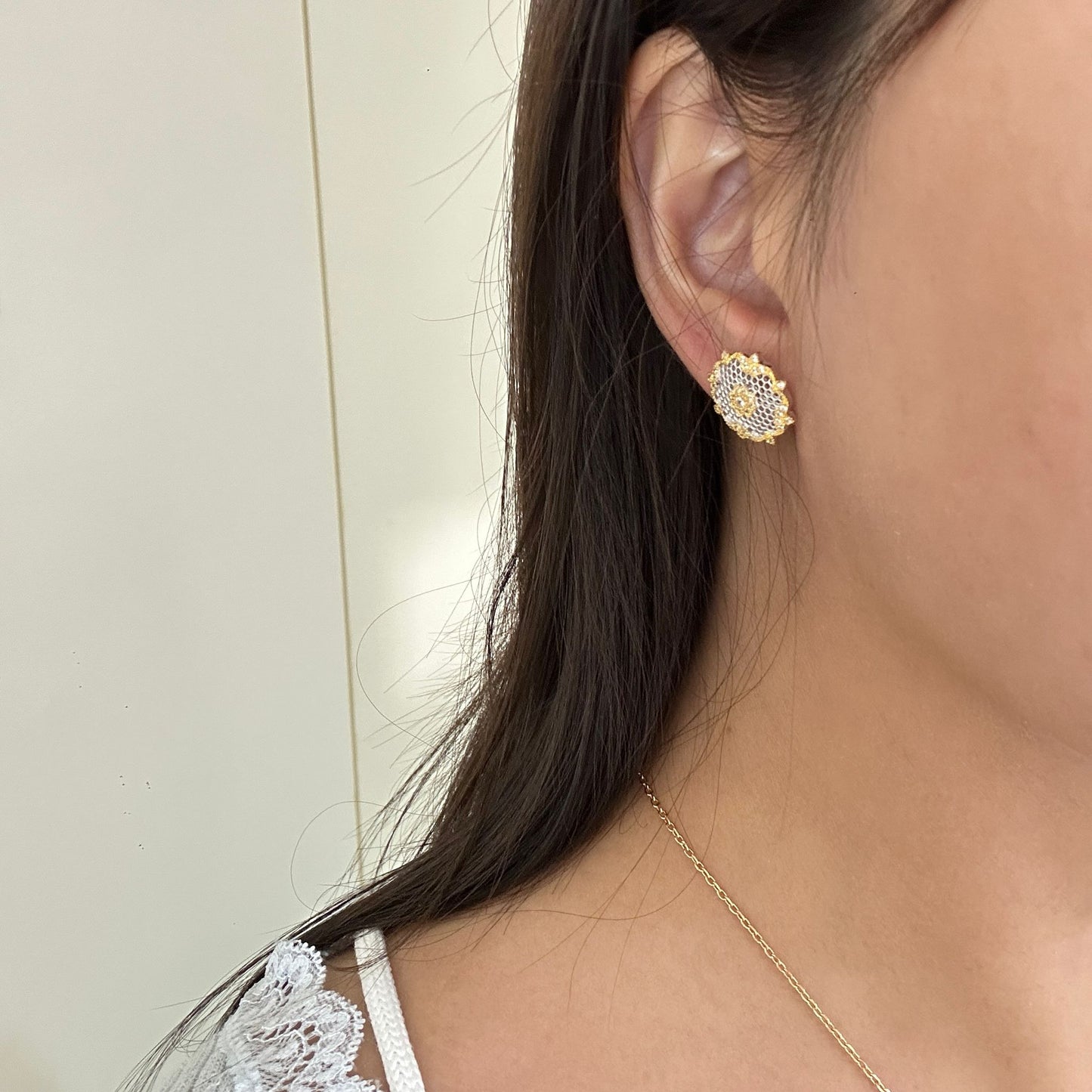 Bloom Mesh Stud Earring