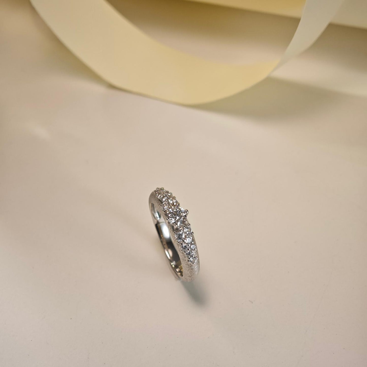 Brushed Sparkle Ring