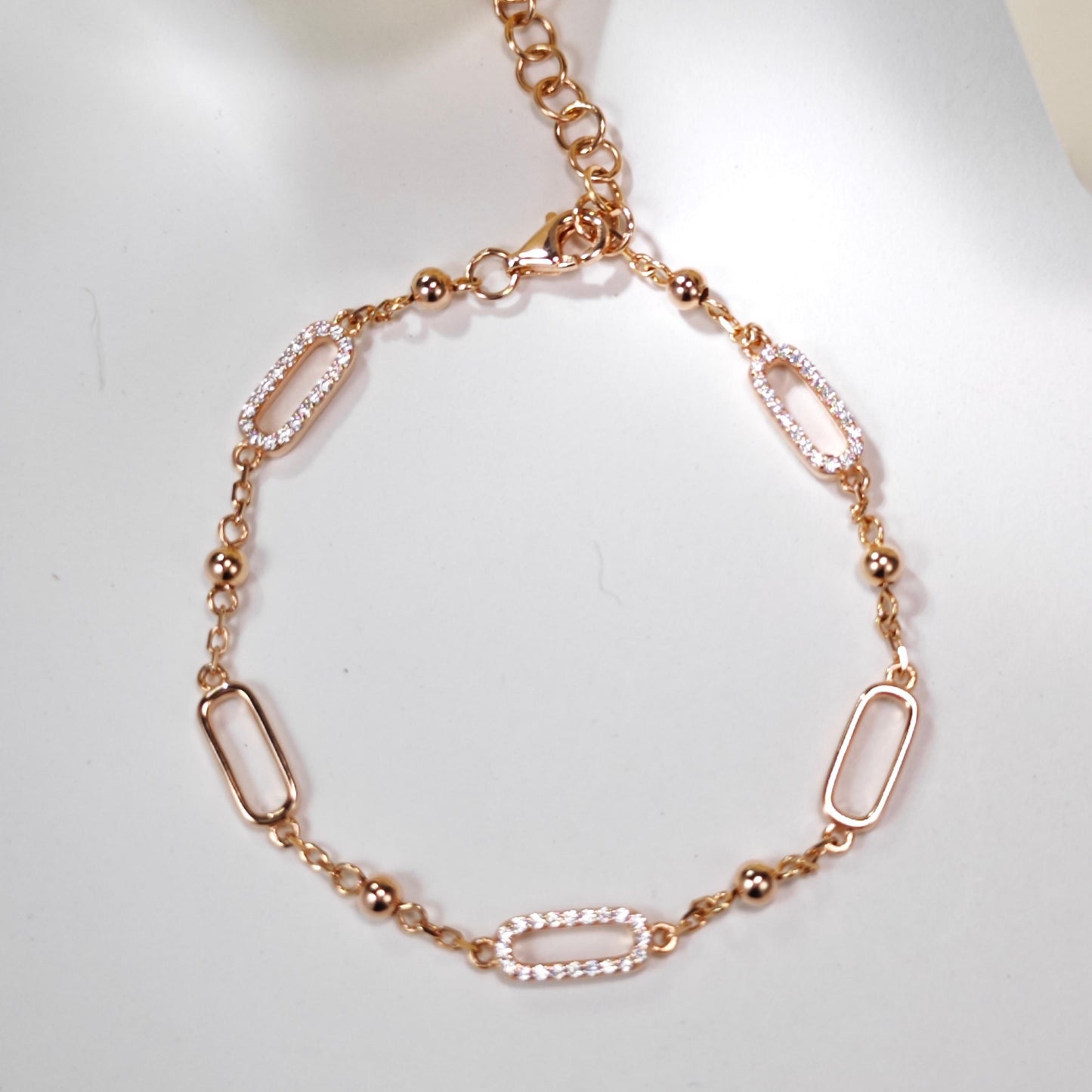 Oval Link Pavé Bracelet