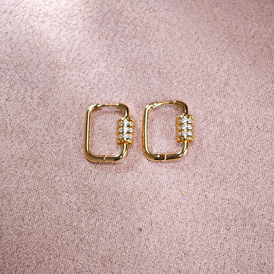Luxe Lock Hoop Earrings