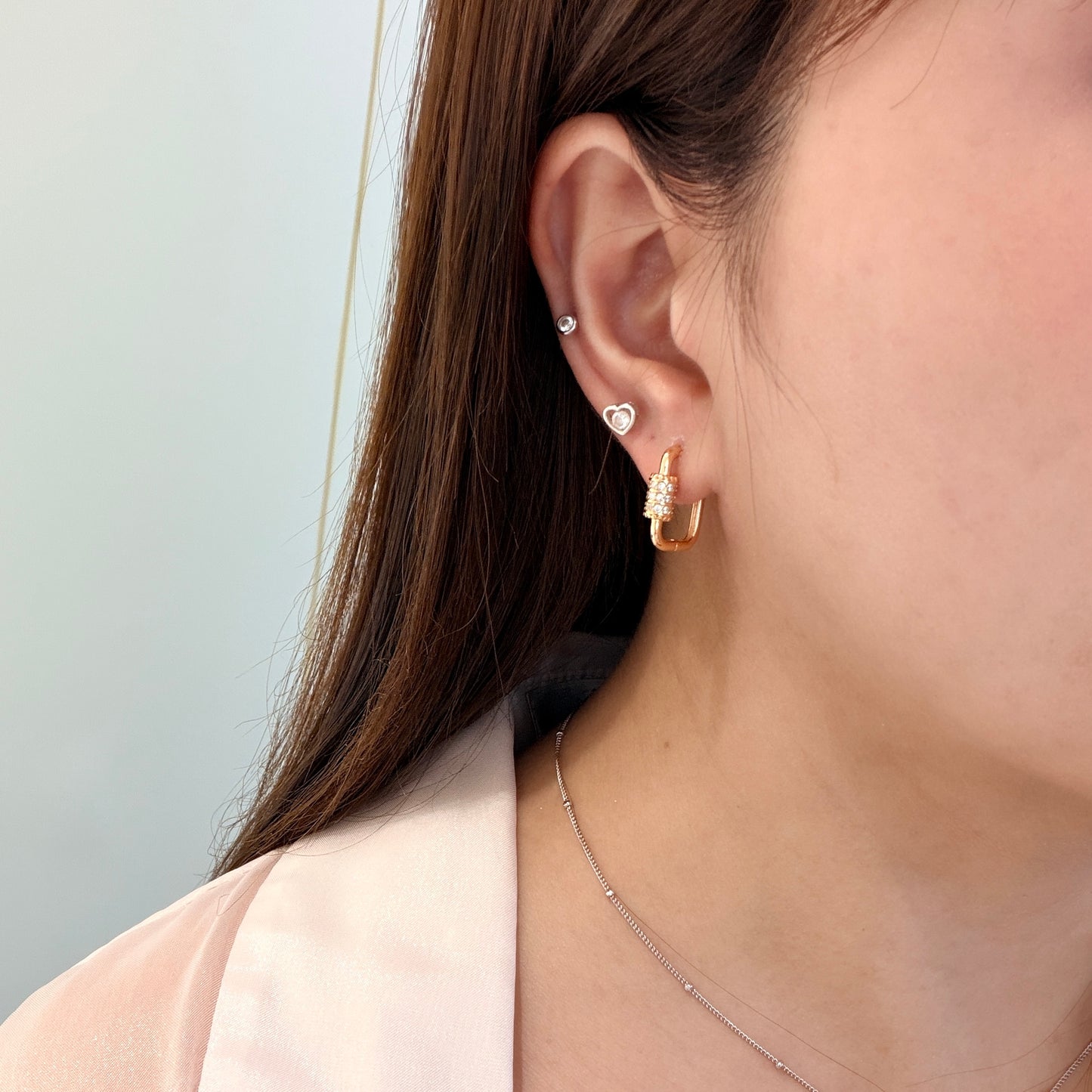 Luxe Lock Hoop Earrings