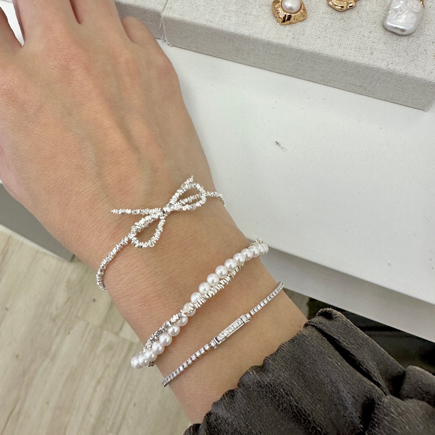 Ribbon Silver Bracelet