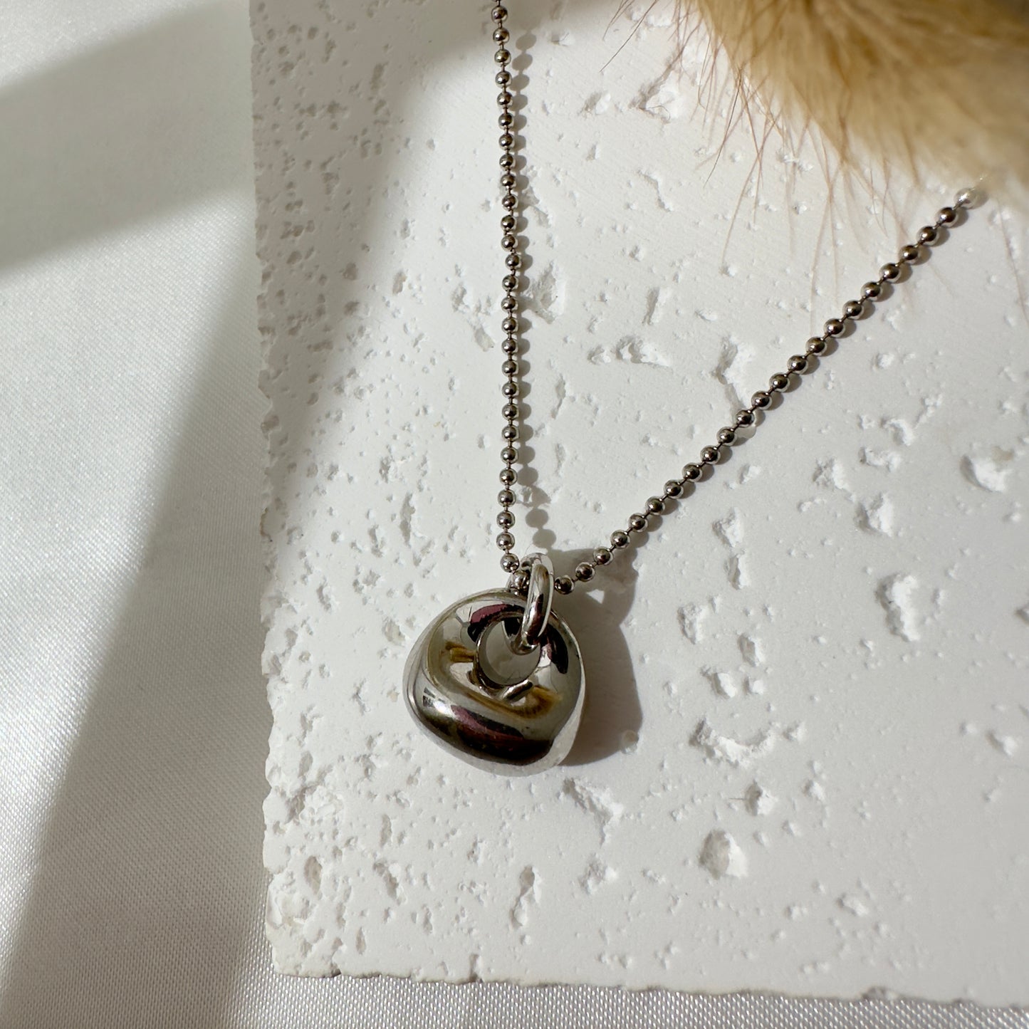 Bucket Silver Necklace