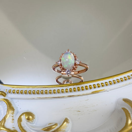 Opal Halo Ring