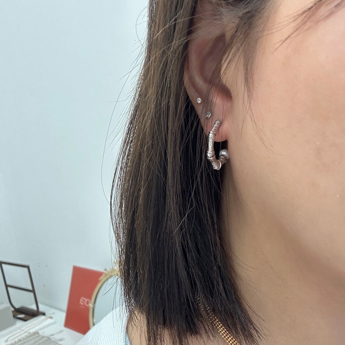 Small Wavy Hood Earring