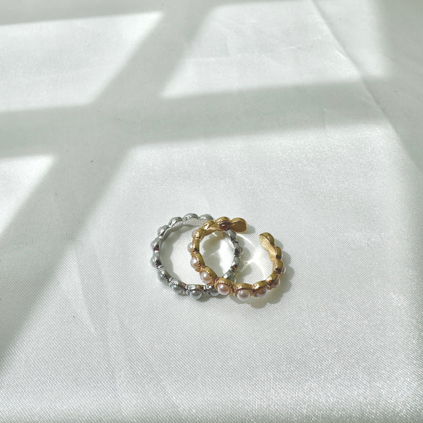 Full Pearl Silver Ring