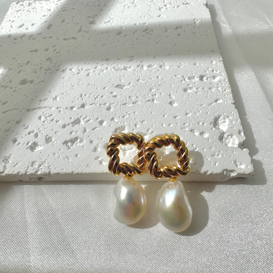 Square Pearl Earring