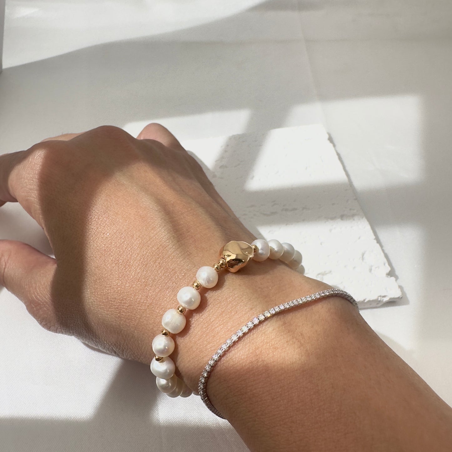 Adjustable Pearl Bracelet