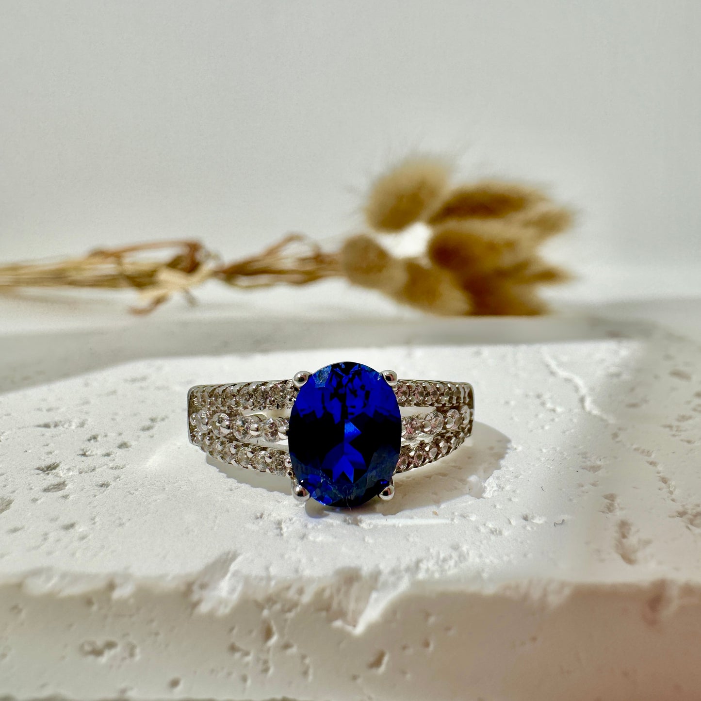 Blue Diamond Ring