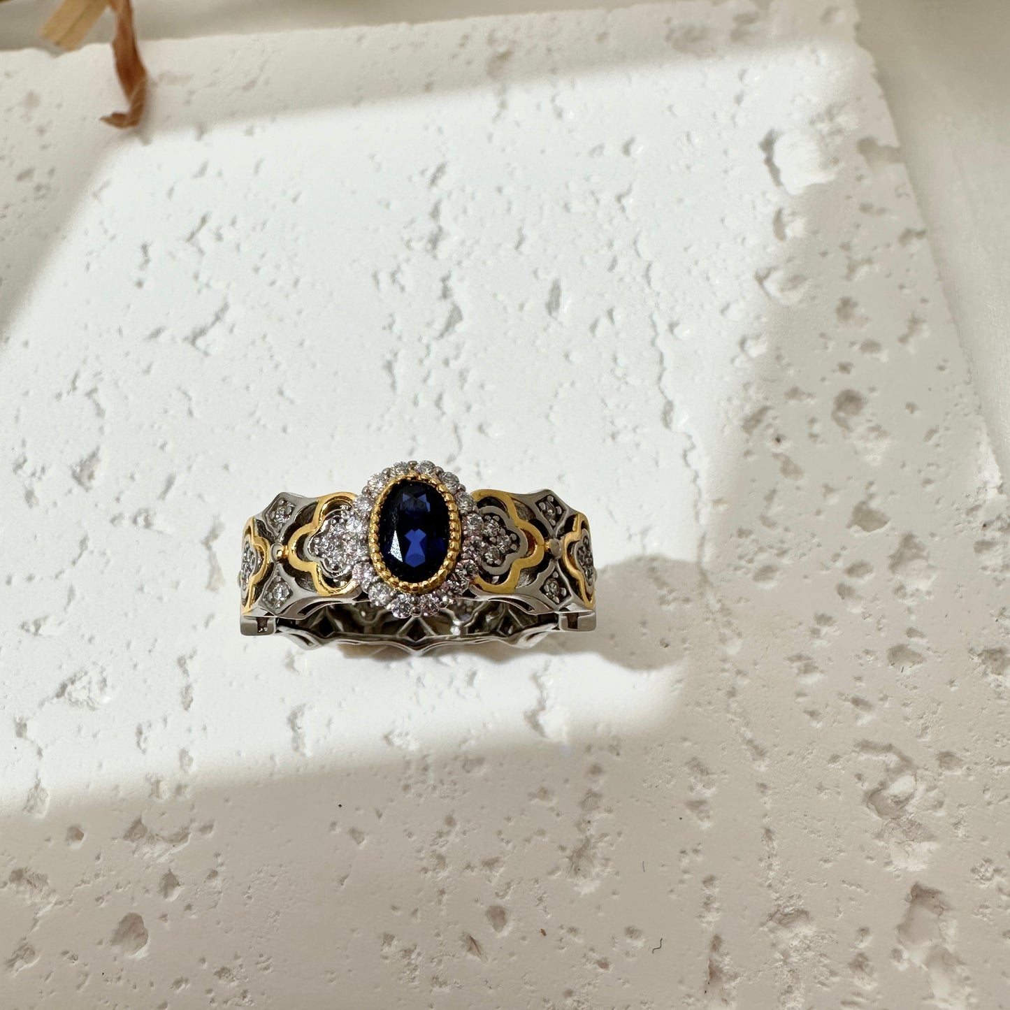 Blue Diamond Vintage Ring