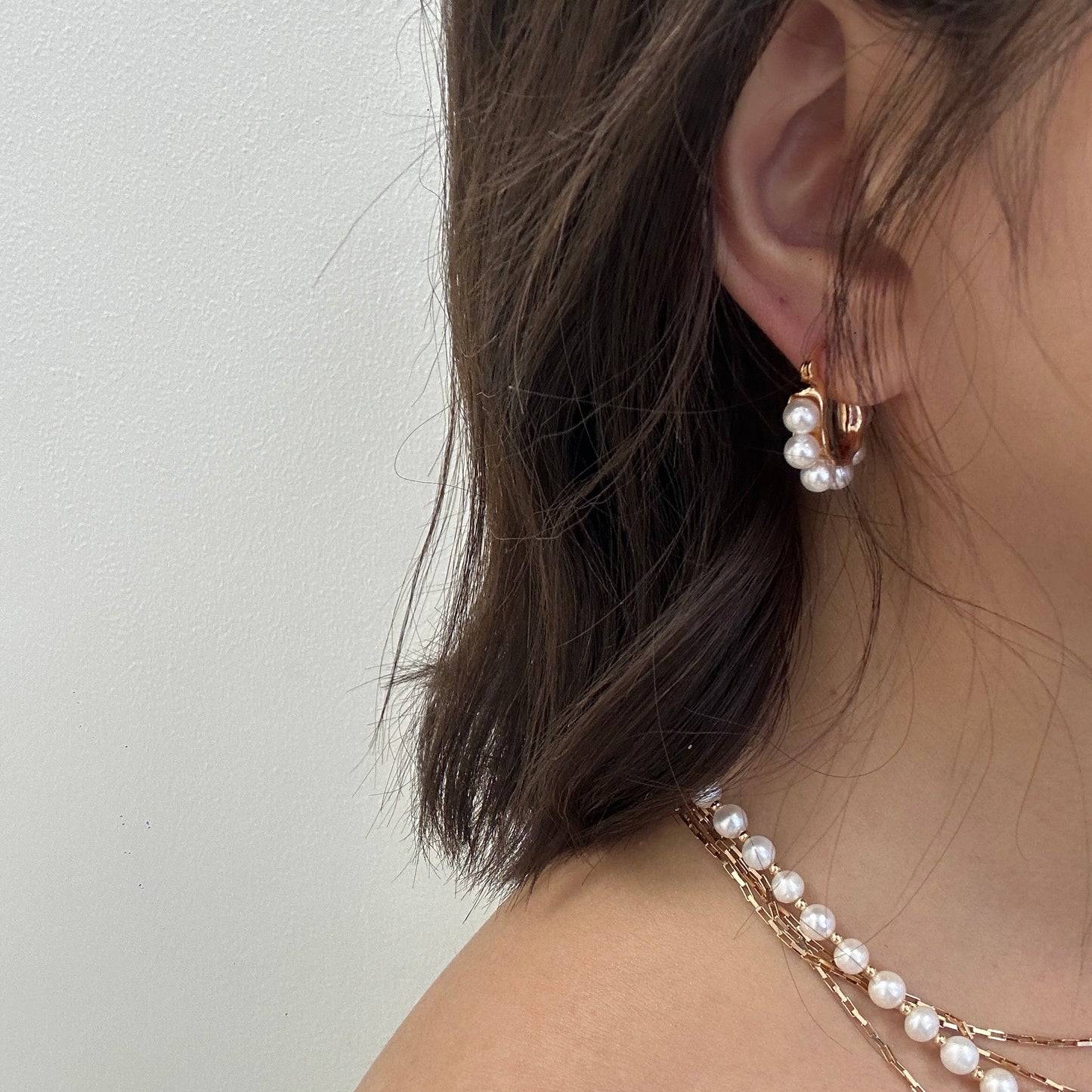 Multiple Pearls Earring