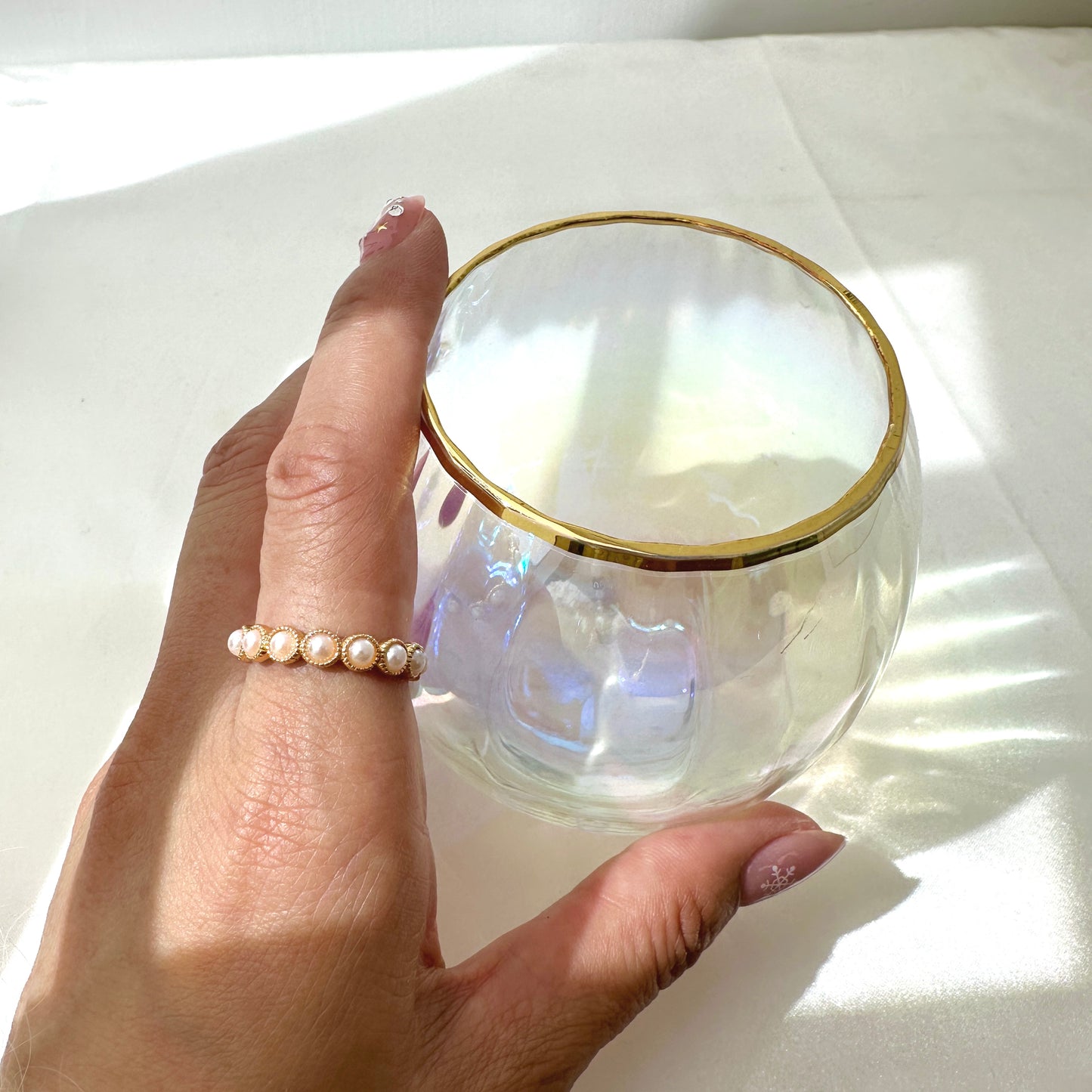 Full Pearl Silver Ring