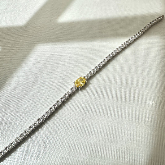 Yellow Moissanite Tennis Braclet