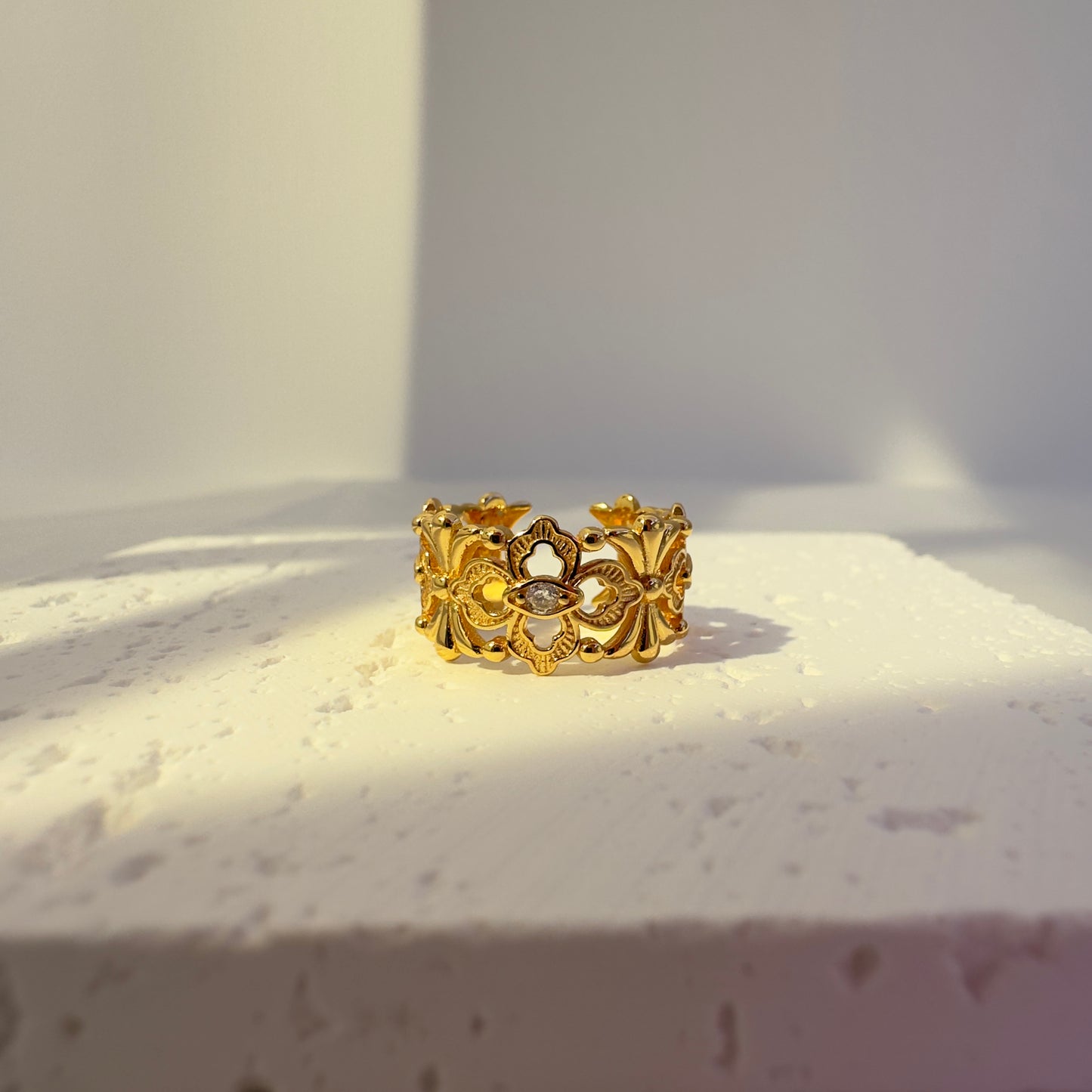 Crown Silver Ring (Silver/Gold)