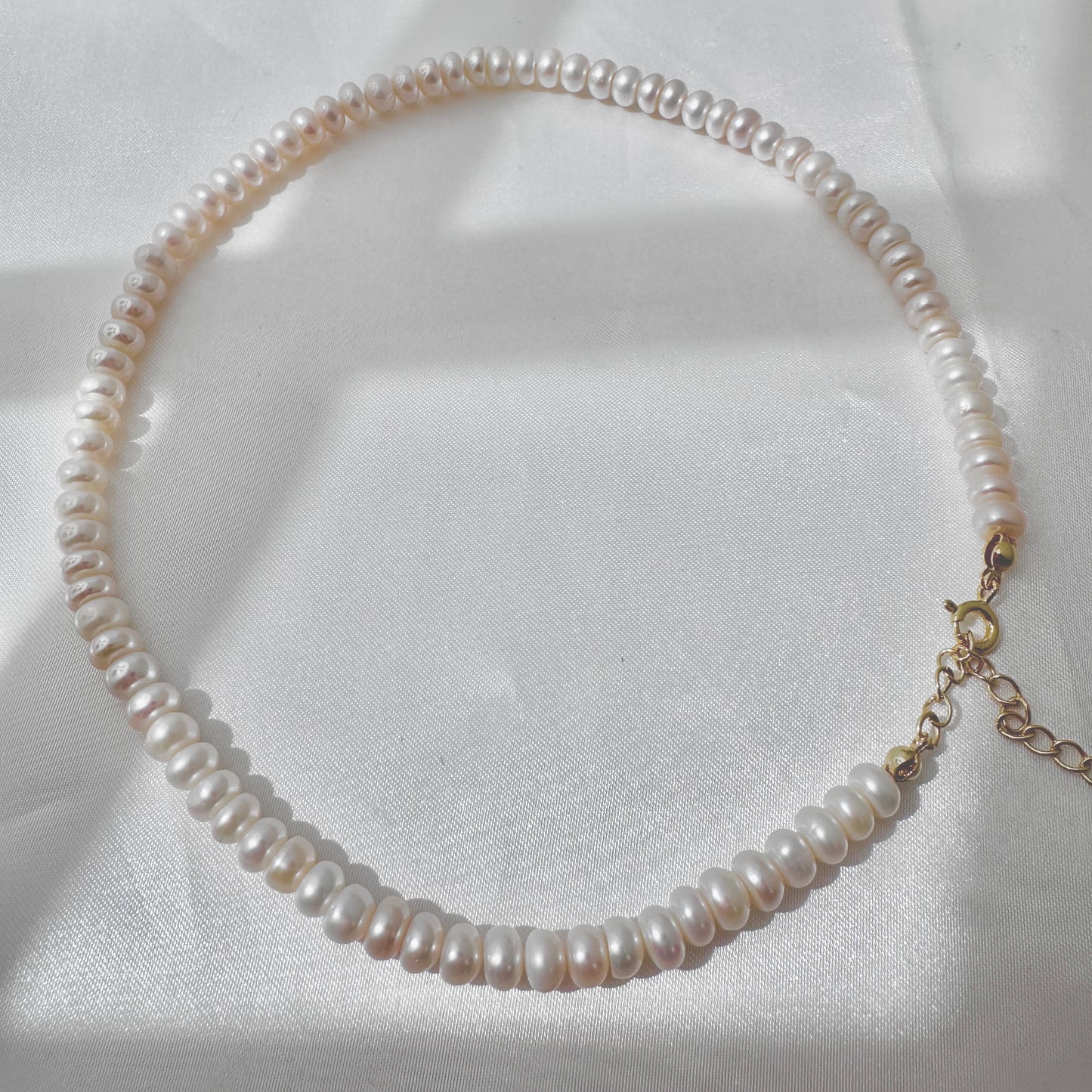 Full Pearl Silver Necklace