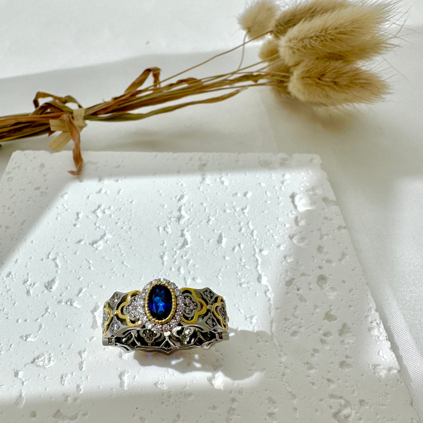 Blue Diamond Vintage Ring