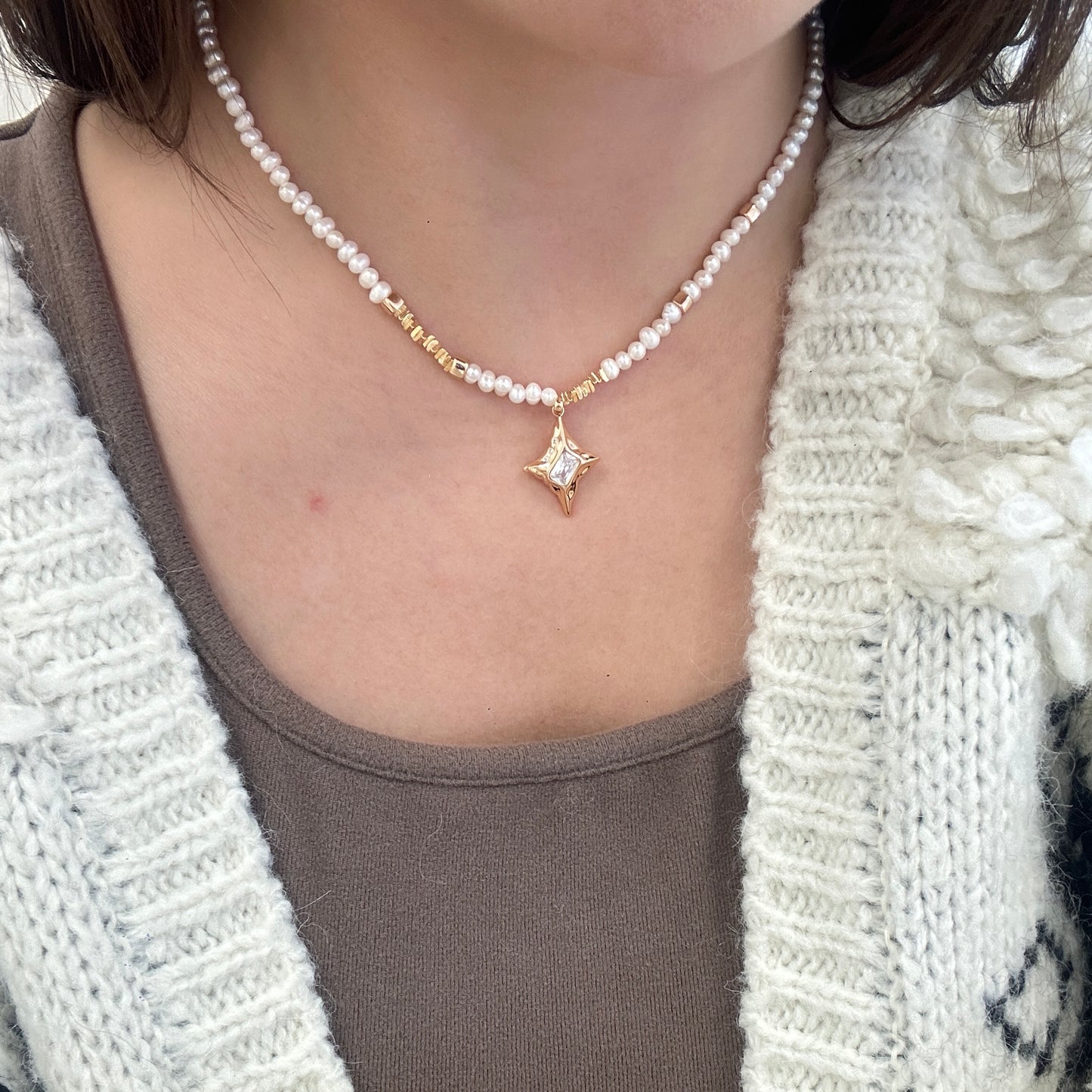 Lucky Star Pearl Necklace