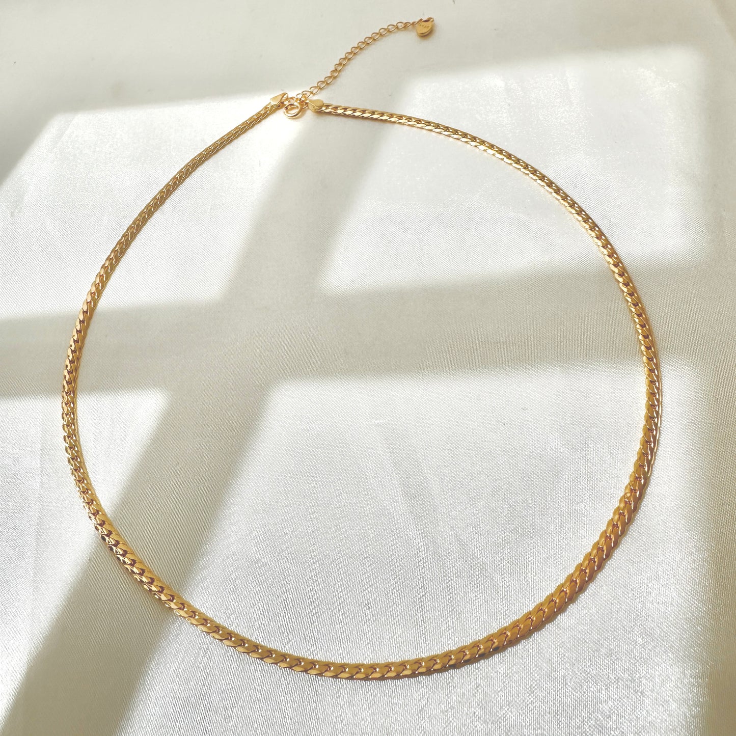 Flat Silver Necklace