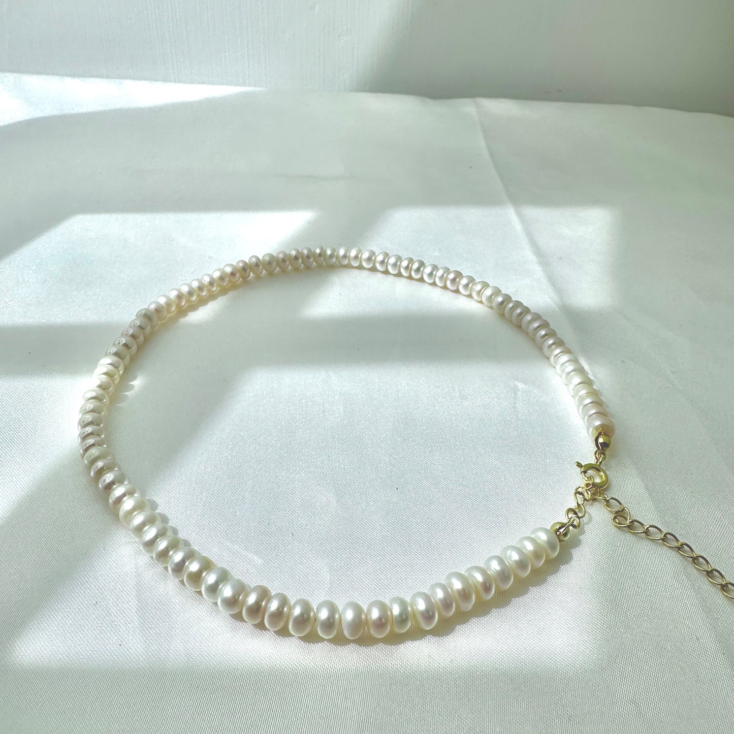 Full Pearl Silver Necklace