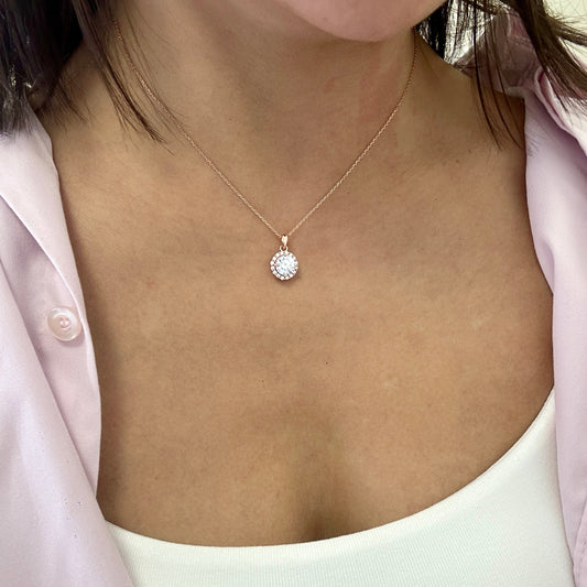 Diamond Pendent Silver Necklace