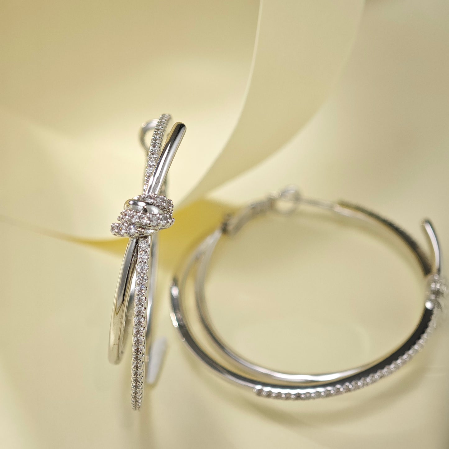 Radiant Knot Hoop Earrings