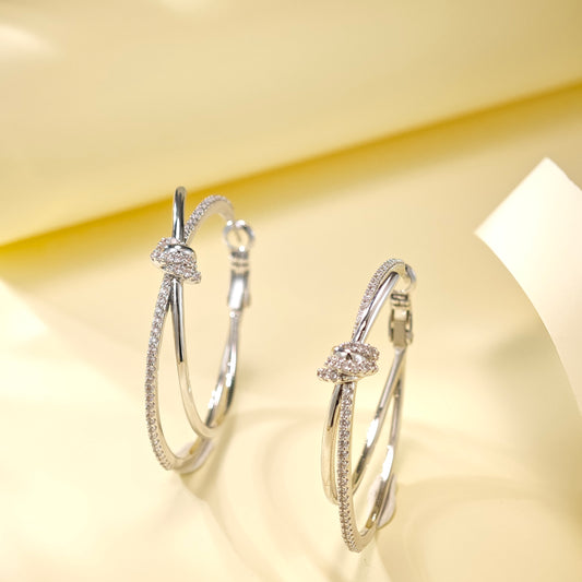 Radiant Knot Hoop Earrings