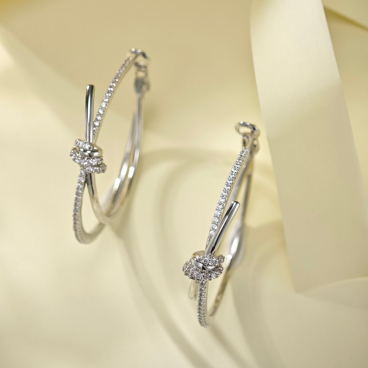 Radiant Knot Hoop Earrings